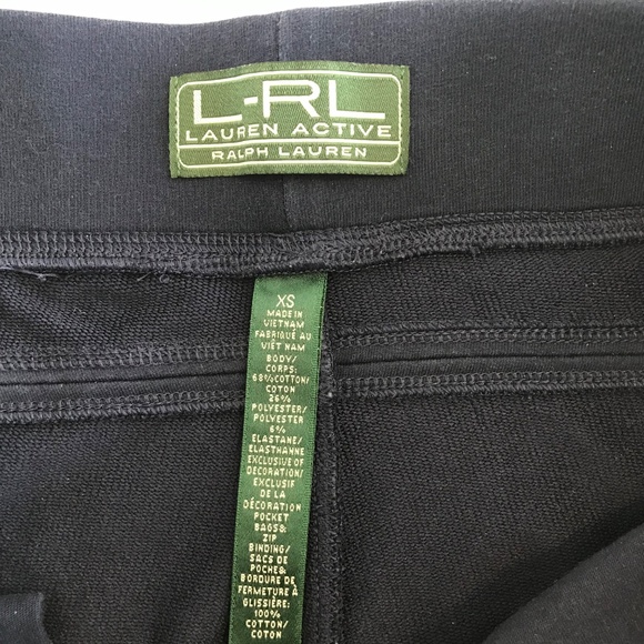 L-RL Lauren Active women size XS navy leggings/slim/track pants stretch classic - Picture 6 of 9